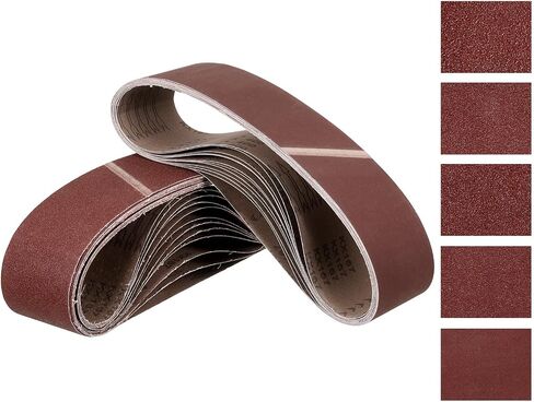 10 Pcs Sanding Belts 3 x 18 Inch 40/60/80/100/120 Grit Aluminum Oxide Abrasive Sandpaper for Belt Sander Metal Grinding Wood Working Weld Rust Removal in Saudi Arabia