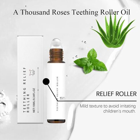 A Thousand Roses Teething Roller Oil, A Thousand Roses Teething Oil, Teething Roller All Natural (3) in Saudi Arabia
