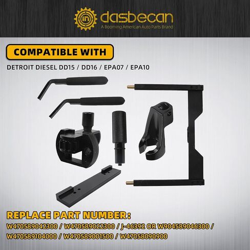 مجموعة أدوات توقيت Dasbecan متوافقة مع Detroit Diesel DD13 DD15 DD16 TDC ، أداة ضبط محرك عمود الحدبات توقيت TDC تحديد موقع دبوس محافظ خط الوقود مقبس W470589104000 W470589001500 in Saudi Arabia