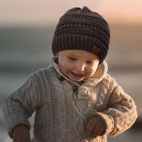 Century Star Baby Satin Lined Beanie for Girls Boys, Kids Warm Knitted Winter Hats for Infant Toddler Unisex Cap in Saudi Arabia