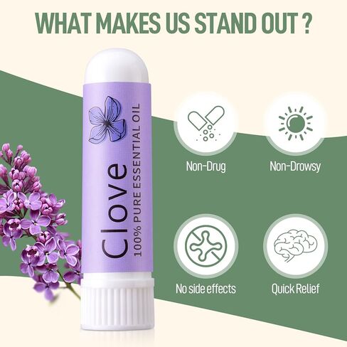 Hion Nausea Relief Inhaler-Mint, 100% Natural Essential Oils Inhalers in Kuwait