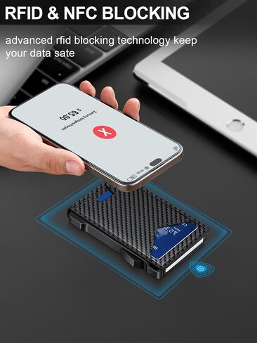 محفظة للرجال محفظة RFID مع 2 Windows & Money Clip ، حامل البطاقة المنبثقة النحيف ل 10-12 بطاقة ، محفظة ذكية بايفولد الحد الأدنى للجيب الأمامي ، حامل بطاقة الائتمان المعدنية المدمجة ، الهدايا للرجال in Saudi Arabia
