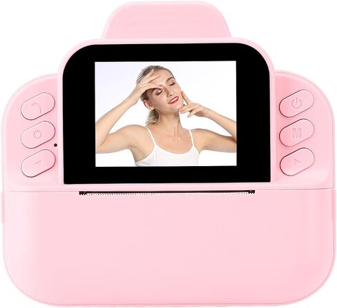 Portable Print Camera, Instant Print Camera for Kids, 2.4 Inch Display 1080P HD Video Thermal Printing Technology with Filters Time Lapse Modes Games MP3 Playback (Pinkish) (Blue) in Saudi Arabia