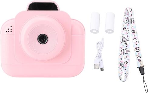 Portable Print Camera, Instant Print Camera for Kids, 2.4 Inch Display 1080P HD Video Thermal Printing Technology with Filters Time Lapse Modes Games MP3 Playback (Pinkish) (Blue) in Saudi Arabia