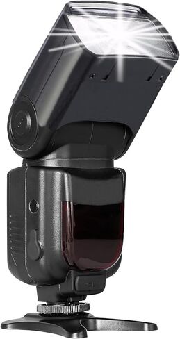 فلاش Speedlight خارجي (متوافق مع كاميرا Nikon COOLPIX P1100) دوران عمودي وأفقي (مزامنة لاسلكية) in Saudi Arabia