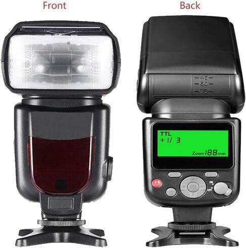 فلاش Speedlight خارجي (متوافق مع كاميرا Nikon COOLPIX P1100) دوران عمودي وأفقي (مزامنة لاسلكية) in Saudi Arabia