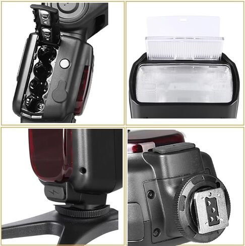 فلاش Speedlight خارجي (متوافق مع كاميرا Nikon COOLPIX P1100) دوران عمودي وأفقي (مزامنة لاسلكية) in Saudi Arabia