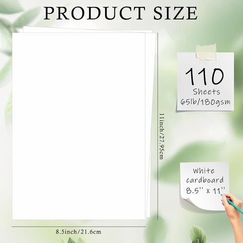 120 ورقة 8.5 × 11 ورقة ورقة ملونة ، 85 رطل/230gsm A4 Morandi Cardstock ، ورقة سجل القصاصات على الوجهين ثقيلة لطباعة NKJET ، صنع البطاقات ، الحرف اليدوية ومشاريع DIY (10 ألوان) in Kuwait