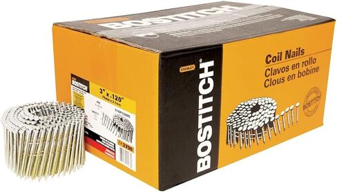 BOSTITCH C10P120DG طبقة سميكة مستديرة الرأس 3 بوصة × 0.120 بوصة مسمار تأطير ملف 15 درجة (2700 لكل صندوق) in Kuwait