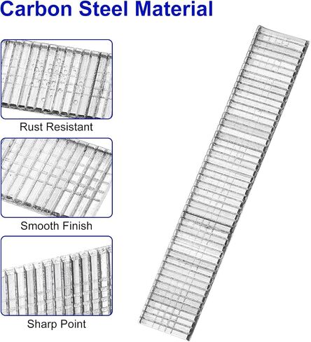 uxcell 1000Pcs 18 Gauge Brad Nails, 1/2" Length Straight Finishing Nails, Galvanized Carbon Steel Nails for Woodworking Construction Silver in Saudi Arabia