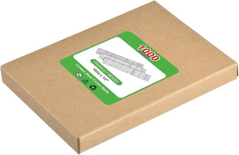 uxcell 1000Pcs 18 Gauge Brad Nails, 1/2" Length Straight Finishing Nails, Galvanized Carbon Steel Nails for Woodworking Construction Silver in Saudi Arabia