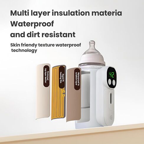 Portable Bottle Warmer for Travel, Warm for 6-10 Hours, Baby Bottle Warmer with Sound Voice Control, Travel Bottle Warmer for Breastmilk in Saudi Arabia