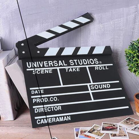 Yunir Wooden Director Clapperboard Film Slate Movie Clapper Board Adjustable Bolts English Version for Film TV Props Home Decoration in Saudi Arabia