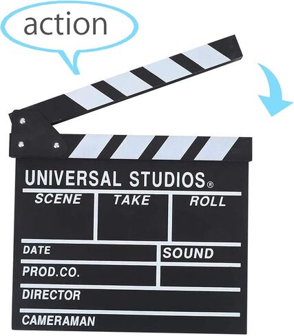 Yunir Wooden Director Clapperboard Film Slate Movie Clapper Board Adjustable Bolts English Version for Film TV Props Home Decoration in Saudi Arabia