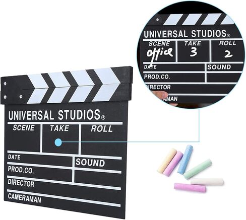 Yunir Wooden Director Clapperboard Film Slate Movie Clapper Board Adjustable Bolts English Version for Film TV Props Home Decoration in Saudi Arabia