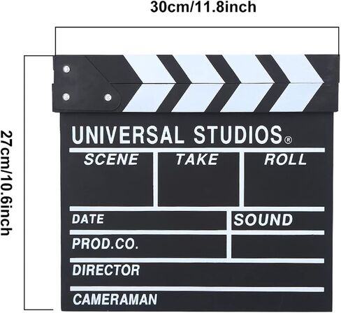 Yunir Wooden Director Clapperboard Film Slate Movie Clapper Board Adjustable Bolts English Version for Film TV Props Home Decoration in Saudi Arabia