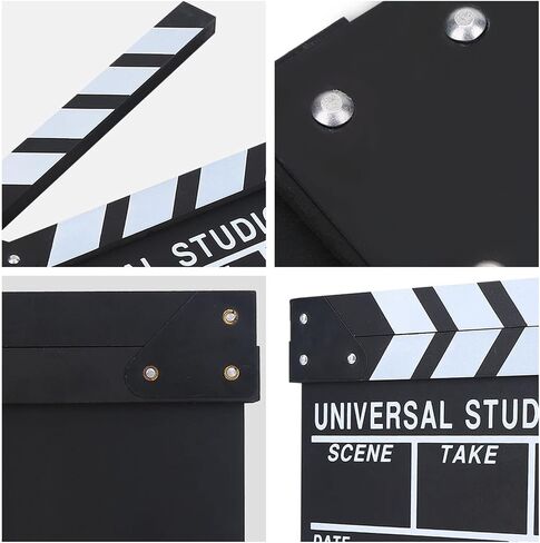 Yunir Wooden Director Clapperboard Film Slate Movie Clapper Board Adjustable Bolts English Version for Film TV Props Home Decoration in Saudi Arabia