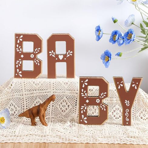 Threehoney 4 Pcs Cielito Lindo Baby Shower Decorations Wooden 3D Mexican Baby Letters Cielito Lindo Party Decoration for Gender Reveal Birthday Fiesta Party in Saudi Arabia