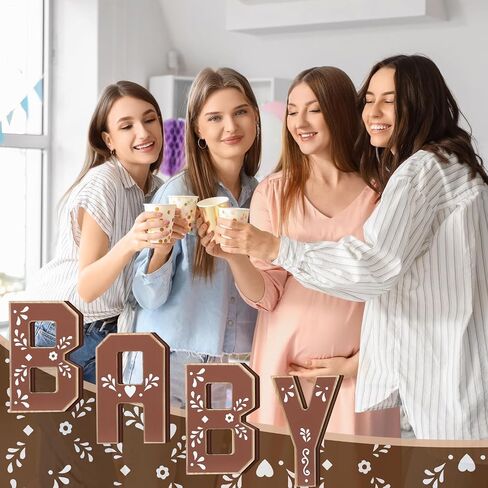 Threehoney 4 Pcs Cielito Lindo Baby Shower Decorations Wooden 3D Mexican Baby Letters Cielito Lindo Party Decoration for Gender Reveal Birthday Fiesta Party in Saudi Arabia