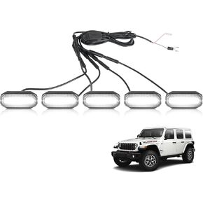 Maiker Amber LED مصابيح مصبغة متوافقة مع 2024-2025 Jeep Wrangler JL Jlu & Gladiator JT مصنع المصنع الأصلي ، 5pcs مصابيح الشبكة الأمامية in Kuwait