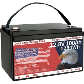 12V 100AH LIFEPO4 Lithium Battery 8000+ Deep Cycle Defable IP65 Group Group 31 Lithium Betraction in Kuwait