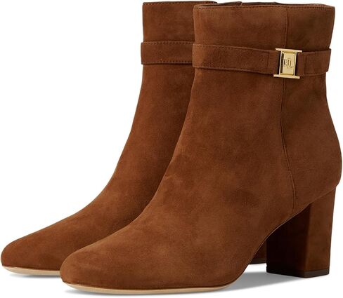 حذاء Lauren Ralph Lauren النسائي Kellie Suede Bootie ذو الكعب العالي الأنيق in Saudi Arabia