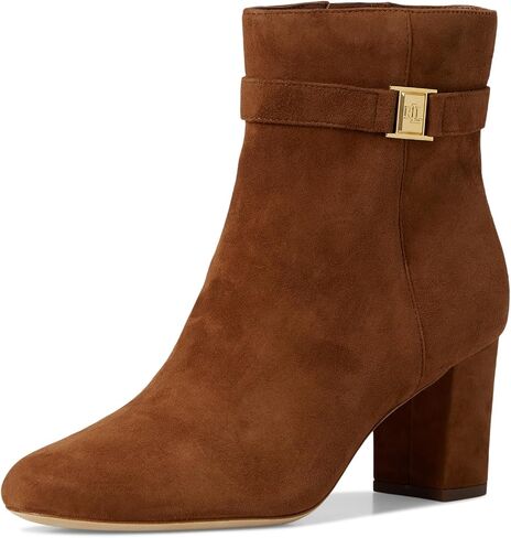 حذاء Lauren Ralph Lauren النسائي Kellie Suede Bootie ذو الكعب العالي الأنيق in Saudi Arabia