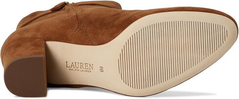 حذاء Lauren Ralph Lauren النسائي Kellie Suede Bootie ذو الكعب العالي الأنيق in Saudi Arabia