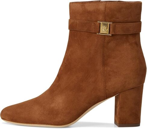 حذاء Lauren Ralph Lauren النسائي Kellie Suede Bootie ذو الكعب العالي الأنيق in Saudi Arabia