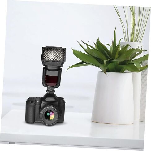 فلتر فلاش من ARTIBETTER عاكس شبكي على شكل قرص العسل لملحقات التصوير الفوتوغرافي، خفيف الوزن، قابل للحمل، سهل التركيب، مادة لتأثيرات الإضاءة الاحترافية in Saudi Arabia