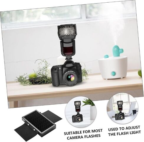 فلتر فلاش من ARTIBETTER عاكس شبكي على شكل قرص العسل لملحقات التصوير الفوتوغرافي، خفيف الوزن، قابل للحمل، سهل التركيب، مادة لتأثيرات الإضاءة الاحترافية in Saudi Arabia
