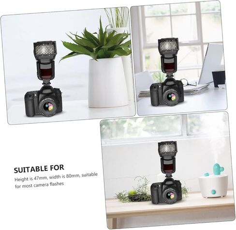 فلتر فلاش من ARTIBETTER عاكس شبكي على شكل قرص العسل لملحقات التصوير الفوتوغرافي، خفيف الوزن، قابل للحمل، سهل التركيب، مادة لتأثيرات الإضاءة الاحترافية in Saudi Arabia