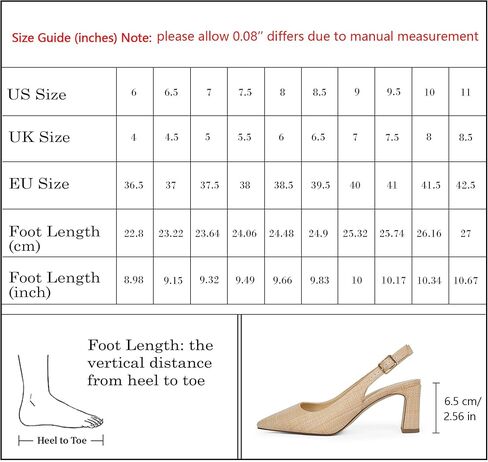 Womens Pumps Pointed Closed Toe Chunky Heel Slingback Heels for Women in Kuwait