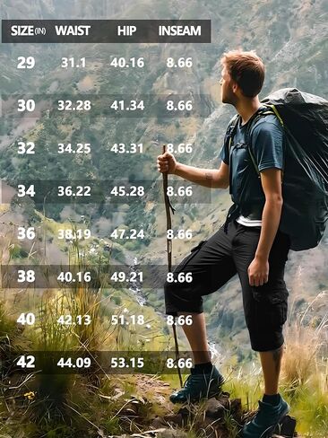 Yevtel Mens Hiking Shorts Safari Quick Dry Cargo Short for Men Stretch Waist Lightweight Fishing Shorts for Men in Kuwait