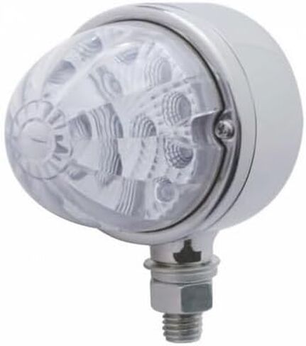 مصباح كابينة الشاحنة United Pacific 39591، 17 LED، عاكس، وجه واحد، مع غطاء مطلي بالكروم، LED أحمر/عدسة شفافة in Kuwait