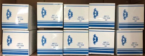 10 قطع 75AR111/Fl24/12V 75W AR111 12V الألومنيوم عاكس متوافق ث/استبدال لقاعدة أوسرام 41840Fl G53 in Kuwait