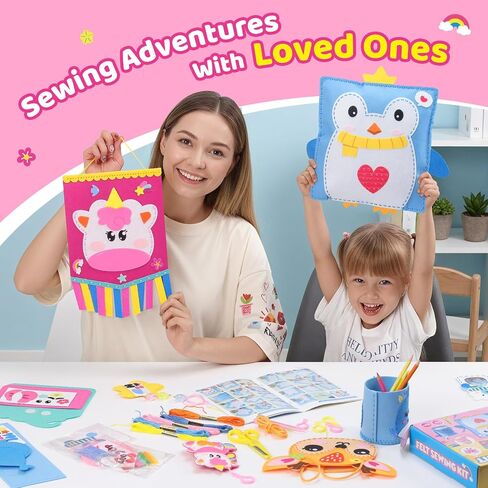 مجموعة خياطة Funtopia للأطفال ، 10 مشاريع DIY سهلة من الحيوانات المحشوة مع الكتب التوجيهية ، المبتدئين ألعاب الخياطة وهدية عيد ميلاد للبنات ، والفنون المحسوسة للأطفال الذين تتراوح أعمارهم بين 5-8 إلى 28-12 in Saudi Arabia