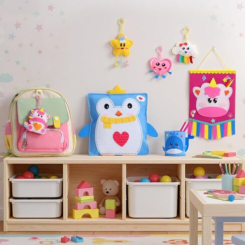 مجموعة خياطة Funtopia للأطفال ، 10 مشاريع DIY سهلة من الحيوانات المحشوة مع الكتب التوجيهية ، المبتدئين ألعاب الخياطة وهدية عيد ميلاد للبنات ، والفنون المحسوسة للأطفال الذين تتراوح أعمارهم بين 5-8 إلى 28-12 in Saudi Arabia