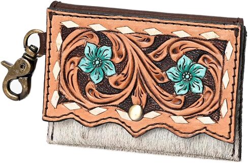 American Darling Coin Presh Hand Tooled Hair على حقيبة نساء غربية حقيقية | محفظة حقيبة اليد in Saudi Arabia
