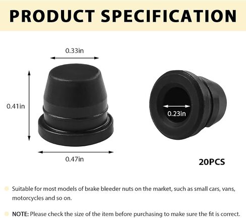 12 PCS Car Brake Bleeder Screw Caps, Rubber Caliper Nipple Waterproof Dust Stem Covers, Universal Auto Grease Zerk Fitting Cap Replacement for Cars, Motorcycles, Bicycles in Kuwait