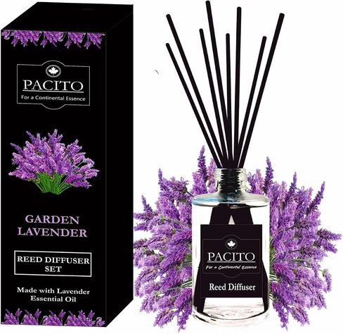 Reed Diffuser | Sandalwood | Made with Sandalwood Essential Oil | Luxurious Reed Diffuser | Handpoured in India | 3.38 fl oz | Includes Fibre Reed Sticks in Saudi Arabia