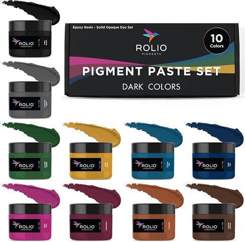 Rolio Pigment Paste ، 2oz Jar - Hunter Green ، مثالي لمشاريع الايبوكسي ، صبغة غنية للفن النابض بالحياة ، صبغة راتنج الايبوكسي ومعجون الصباغ للطلاء ، الصب ، المصبوب ، وإبداعات الحرف اليدوية DIY in Kuwait