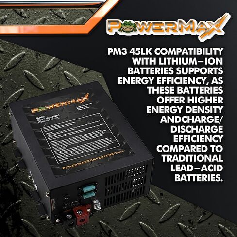 إمدادات PowerMax PM3-65POWER ، AC إلى DC Converter 110VAC إلى 12VDC 65AMP ، شاحن البطارية مع وضع شحن ذكي من 3 مراحل ، مروحة تبريد مدمجة ومؤشر LED ، متوافق مع الليثيوم in Kuwait