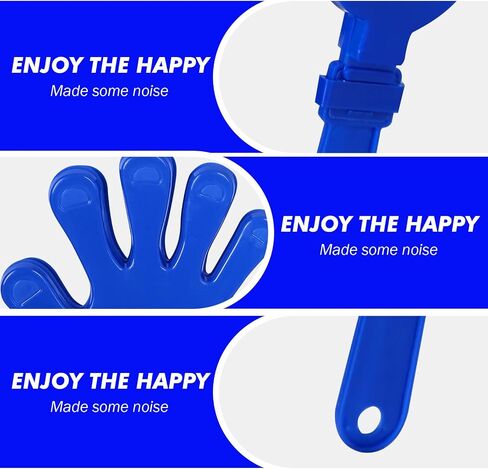 36 Pcs Hand Clappers Noisemakers 7.5 Inch Clappers Noisemakers Plastic Hand Clappers for Birthdays Game Football Sporting Events Cheers Supplies Dance Basketball Football Noisemakers（Blue） in Saudi Arabia