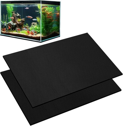 15 × 30 × 0.2 بوصة تسوية حوض السمك حصيرة 2pcs/مجموعة النيوبرين غير المقاومة للانزلاق السمك السمك السطح المقاوم للماء للأسطح غير المستوية حصيرة خزان السمك دائمة مع حواف سهلة in Kuwait