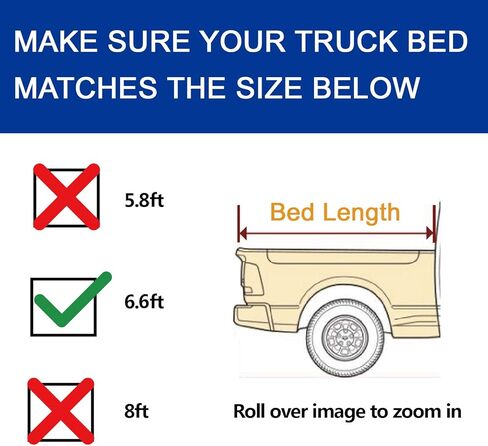 غطاء Lyon 5.8 قدم / 69.3 "غطاء سرير Tri-Fold الصلب متوافق مع غطاء 2007-2025 Chevy Silverado / GMC Sierra 1500 Fleetside Tonneau | ليس لسرير كربونبرو in Kuwait