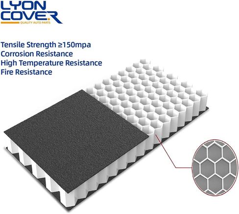 غطاء Lyon 5.8 قدم / 69.3 "غطاء سرير Tri-Fold الصلب متوافق مع غطاء 2007-2025 Chevy Silverado / GMC Sierra 1500 Fleetside Tonneau | ليس لسرير كربونبرو in Kuwait