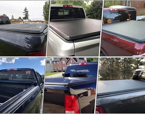 غطاء Lyon 5.8 قدم / 69.3 "غطاء سرير Tri-Fold الصلب متوافق مع غطاء 2007-2025 Chevy Silverado / GMC Sierra 1500 Fleetside Tonneau | ليس لسرير كربونبرو in Kuwait