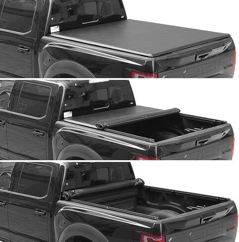 غطاء Lyon 5.8 قدم / 69.3 "غطاء سرير Tri-Fold الصلب متوافق مع غطاء 2007-2025 Chevy Silverado / GMC Sierra 1500 Fleetside Tonneau | ليس لسرير كربونبرو in Kuwait