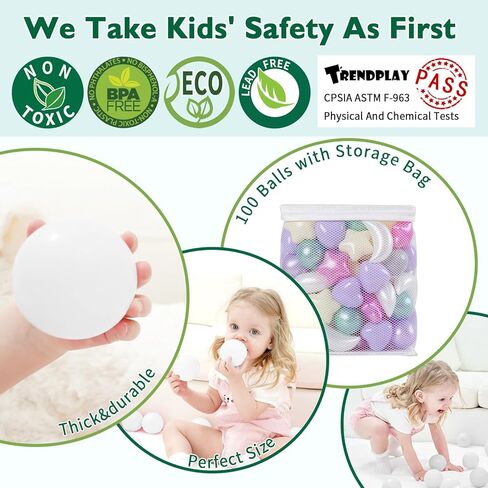 TRENDPLAY Star Ball Pit Balls Set: Vibrant Mix of Shapes - 50 100 200 500 Mix Stars Moon Shapes for Kids, Perfect for Parties, Playtime in Kuwait